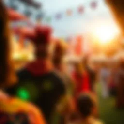 A vibrant festival showcasing diverse cultural performances