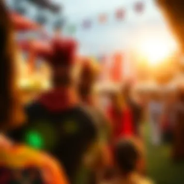 A vibrant festival showcasing diverse cultural performances