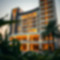 Stunning exterior view of Gold Crest Executive showcasing its modern architecture