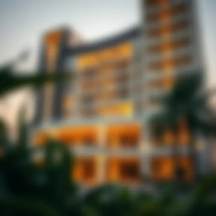 Stunning exterior view of Gold Crest Executive showcasing its modern architecture