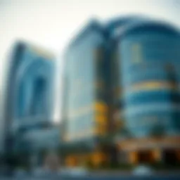 Architectural view of the Hamdan Center showcasing its modern design