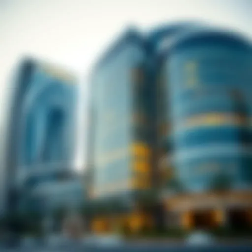 Architectural view of the Hamdan Center showcasing its modern design