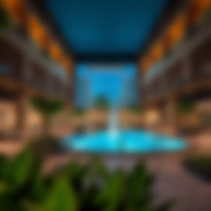 Recreational spaces within the Hamdan Center promoting leisure and relaxation