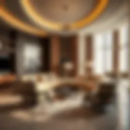 Luxurious living space in Icon Deluxe Hotel Apartments