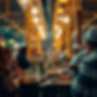 Atmospheric iftar gathering with diverse culinary offerings