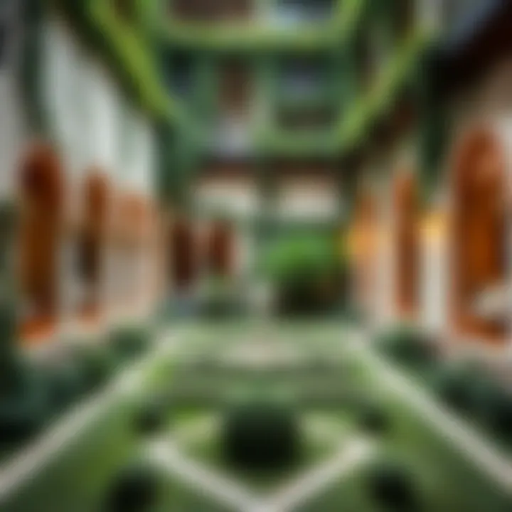 Artistic layout of Ivy Gardens with intricate pathways