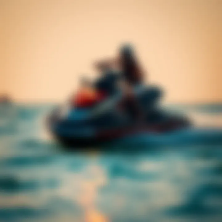 Jet Ski Thrills Adventurous jet skier gliding over the Arabian Gulf waters