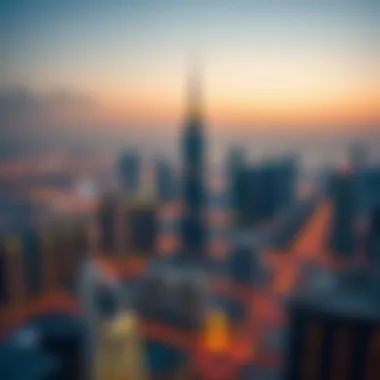 Maryah Tower in the Dubai Skyline Panoramic skyline of Dubai highlighting Maryah Tower's significance