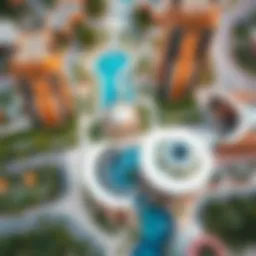 Aerial view of Masdar City showcasing its innovative architecture and greenery