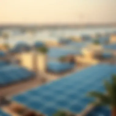 Solar Energy Solutions in Masdar City's Urban Landscape Solar panels and sustainable buildings in Masdar City