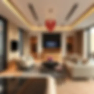 Luxurious apartment interior reflecting contemporary design