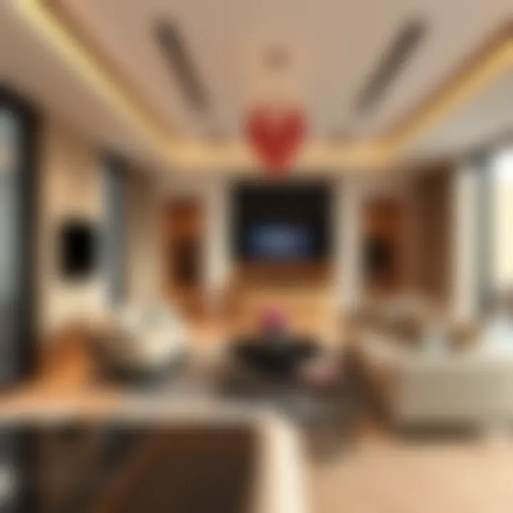 Luxurious apartment interior reflecting contemporary design