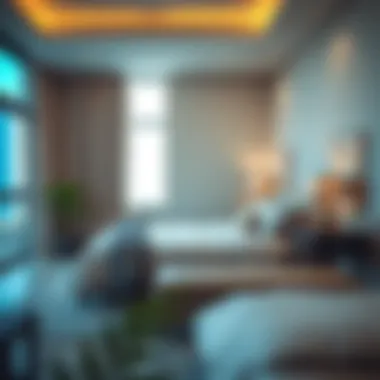 Inviting Bedroom Setting Cozy bedroom in furnished studio apartment