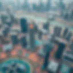 An aerial view of Dubai's thriving business district showcasing opportunities.