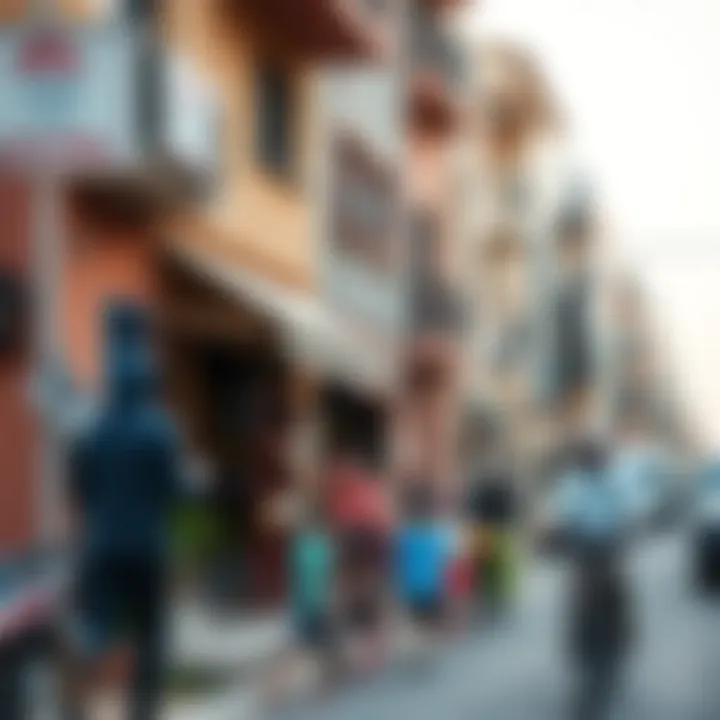 Vibrant community life in a bustling Dubai neighborhood