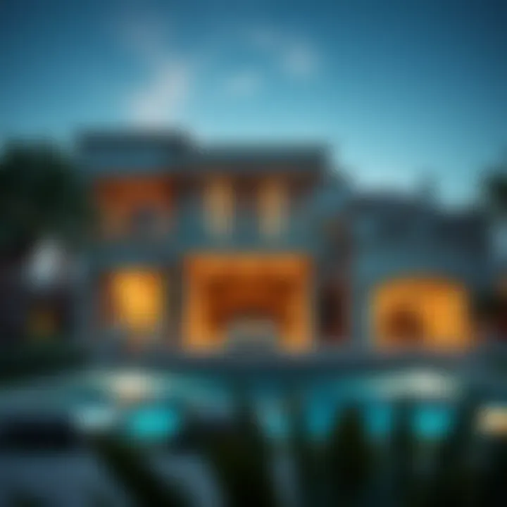 Luxurious villa in an upscale neighborhood of Dubai