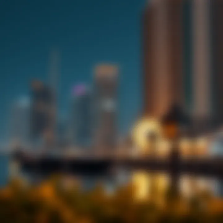 A panoramic shot showcasing the waterfront lifestyle in Dubai Marina