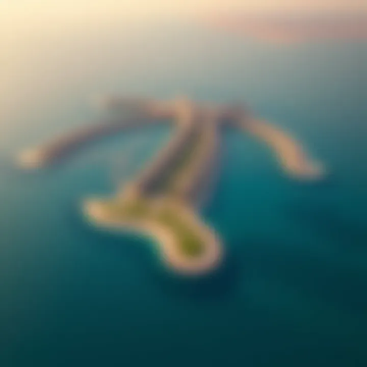 Aerial Perspective of Palm Jebel Ali Aerial view of Palm Jebel Ali showcasing its unique design and surrounding waters.