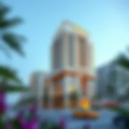 A stunning view showcasing the architectural design of Palma Building