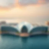 Aerial View of Port Rashid Cruise Terminal 3 Stunning aerial view of Port Rashid Cruise Terminal 3 showcasing its modern architecture