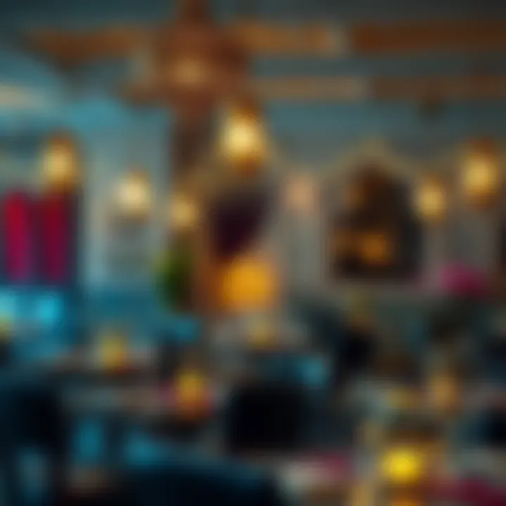 Cultural Ramadan decorations adorning a local dining venue