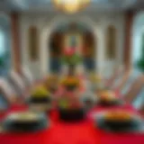 A beautifully arranged Iftar table with traditional dishes