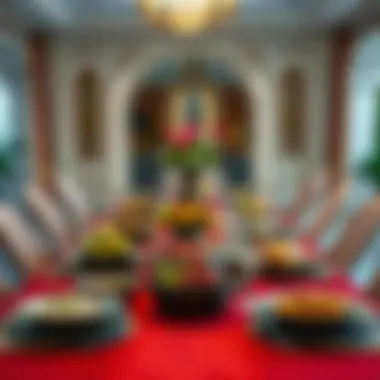 A beautifully arranged Iftar table with traditional dishes