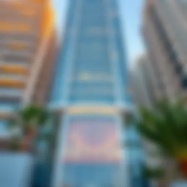 Architectural details of Sapphire Tower's facade