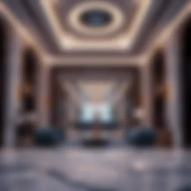 Interior Lobby of Silver Tower Luxurious interior lobby of Silver Tower featuring modern furnishings