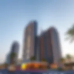 Stunning exterior view of Skyview Tower showcasing its modern architectural design