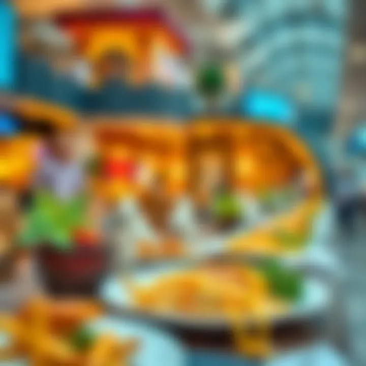 Culinary delights from various dining establishments within the mall