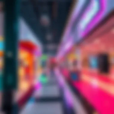 Interior shot of the mall highlighting vibrant shopping spaces and signage