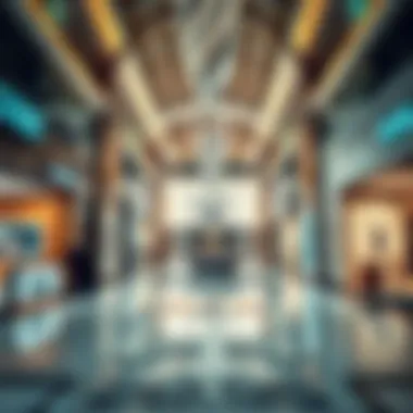 Opulence in Dubai's Luxury Malls Luxurious shopping mall interior showcasing high-end brands