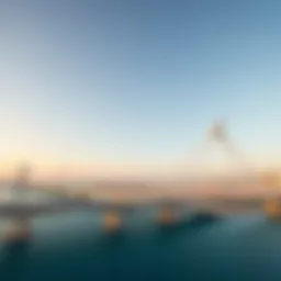 Aerial view of Reem Island bridges showcasing their intricate design
