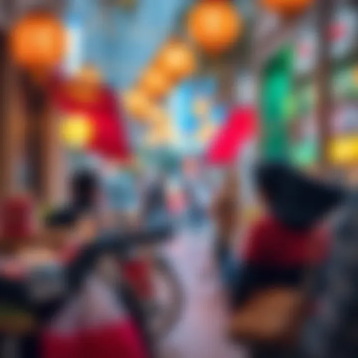 Vibrant lifestyle scene depicting everyday expenses