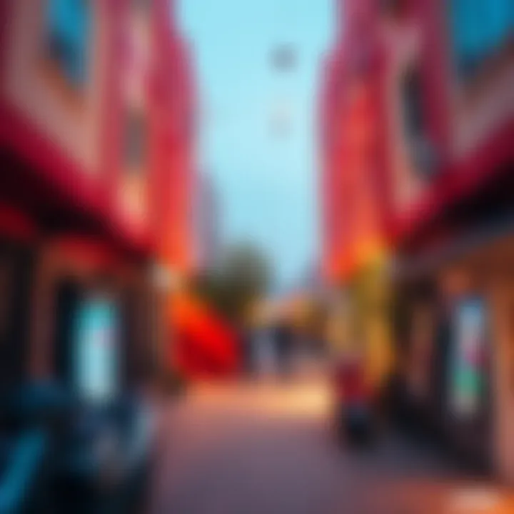 Vibrant neighborhood atmosphere near The Nook Dubai