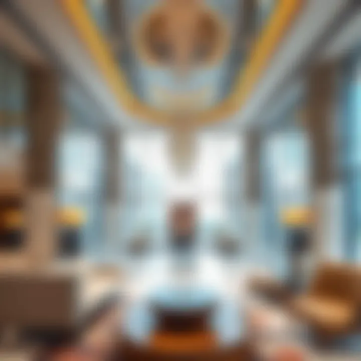 Luxurious lobby interior of U Bora Tower highlighting modern aesthetics