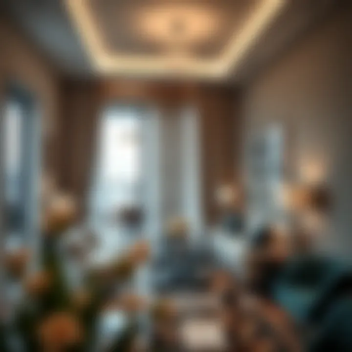 Luxurious 1 BHK apartment interior with modern decor.