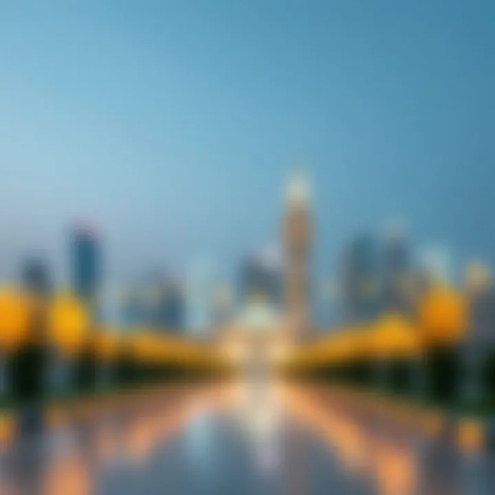 UAE skyline with Ramadan decorations