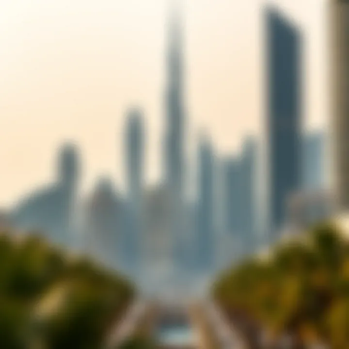 Downtown Dubai: Heart of Wealth and Prestige The iconic skyline of Downtown Dubai with the Burj Khalifa in the foreground